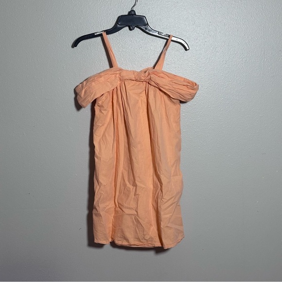 Zara Kids Girls Orange Poplin Off Shoulder Dress size 13-14. - Picture 1 of 7
